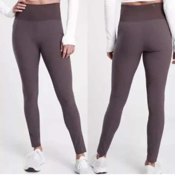Athleta Quest Hybrid Leggings Size 6T Tall Color Shale Side Stash Pockets TALL