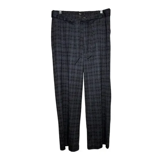 Kut from the Kloth plaid stretch pull on dress pants womens 12 preppy‎ office