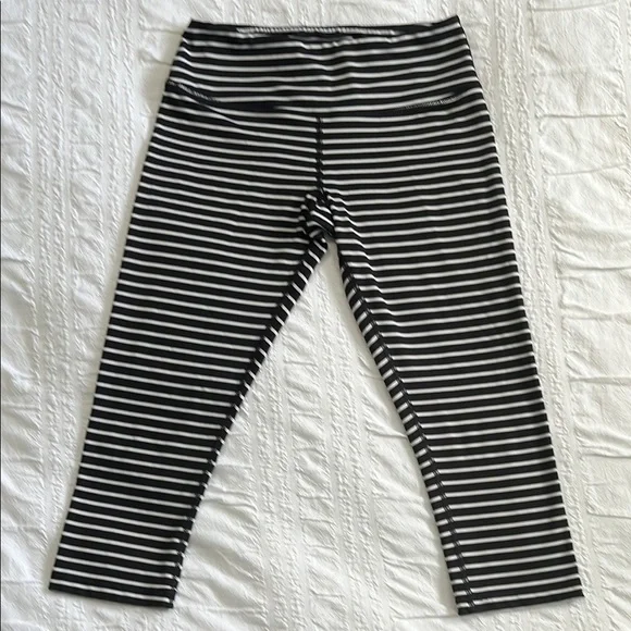 Scorpio Sol Black and White Striped Kids Leggings