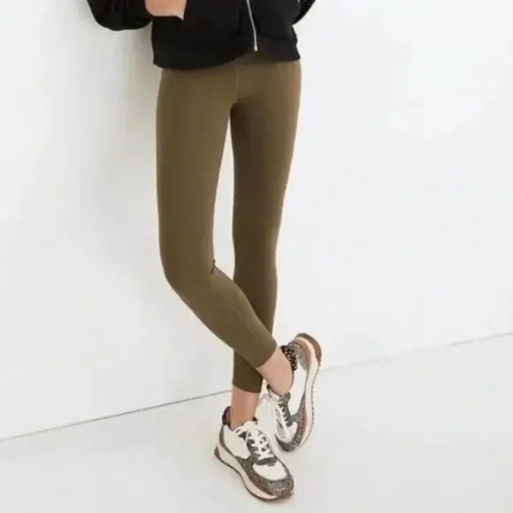 Madewell MWL Form High Rise‎ Leggings Small Sage Green Yoga Running Athletic