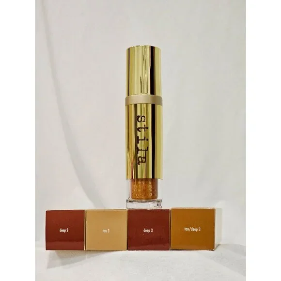 New Stila Hide & Chic Fluid Foundation bundle of 4 new packa