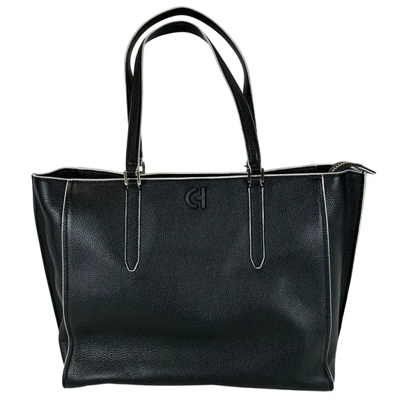 Cole Haan Go-To Tote Black Grand Series Pebbled Leather Bag U06581 NEW