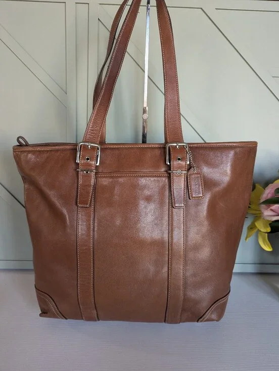 Coach Hamptons Leather Carryall Tote