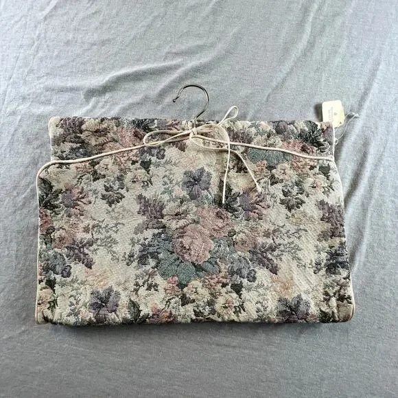 Vintage Gold Label Victoria's Secret Tapestry Hanging Jewelry Make-Up Bag