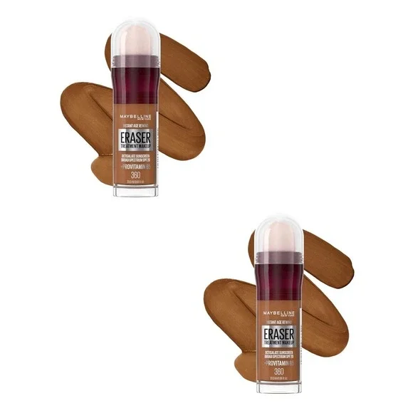 2 Maybelline Instant Age Rewind Eraser Treatment Foundation Makeup 360 0.68 oz