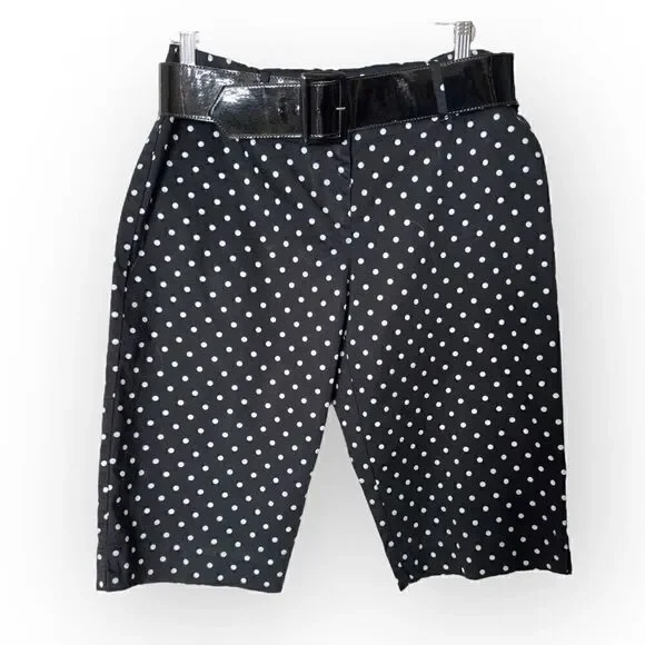 Sunny Leigh black with white polka dots Capri Size 10