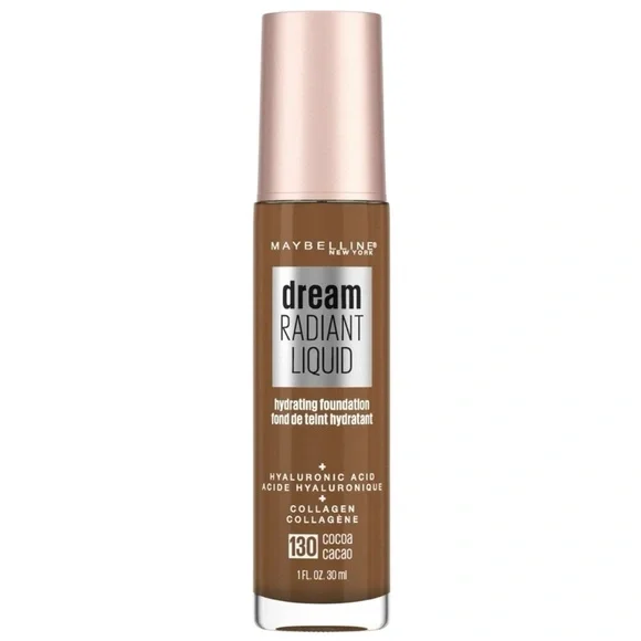 Maybelline 130 Cocoa Dream Radiant Liquid Hydrating Foundation 1oz