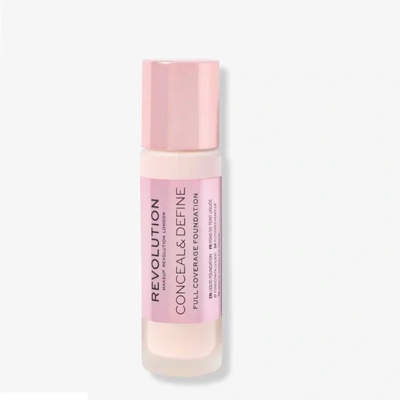 Revolution Beauty‎ Conceal & Define Full Coverage Foundation (F6) New Sealed