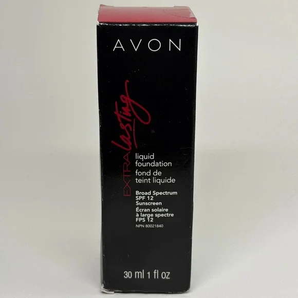 NEW Avon Extra Lasting Liquid Foundation SPF 12 NUDE E101 NOS 2013, 1‎ fl oz