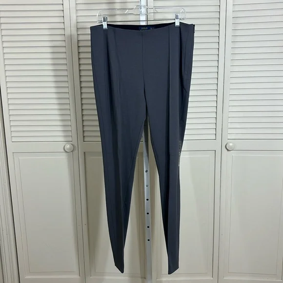 NWT Polo Ralph Lauren Slim Ponte Seamed Stretch Pants in Gray XL