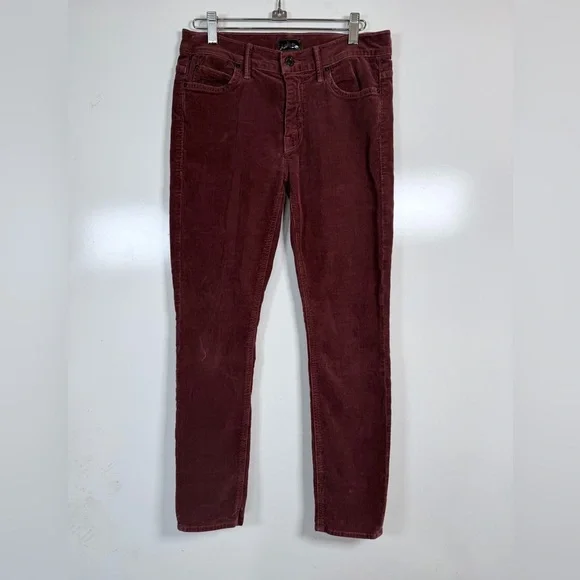 MOTHER Muse Ankle Corduroy Cabernet Pants Size 28