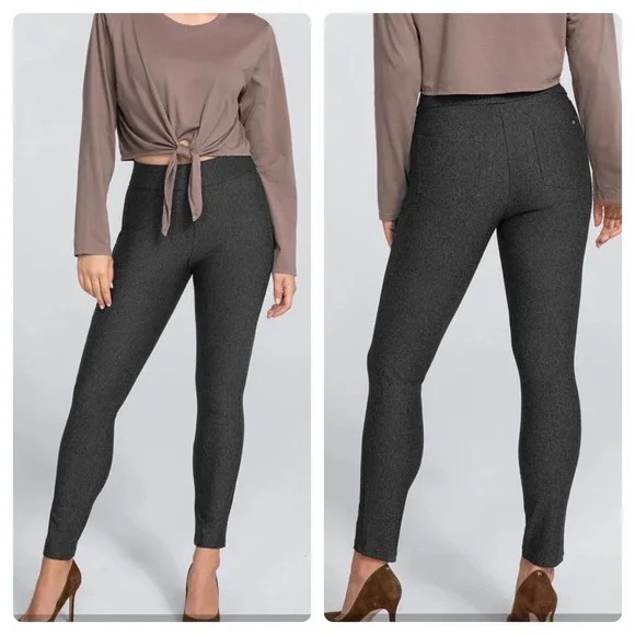 HONEYLOVE EverReady Pant Tummy Panel Sz S Charcoal Gray Everyday Work Pants NWT