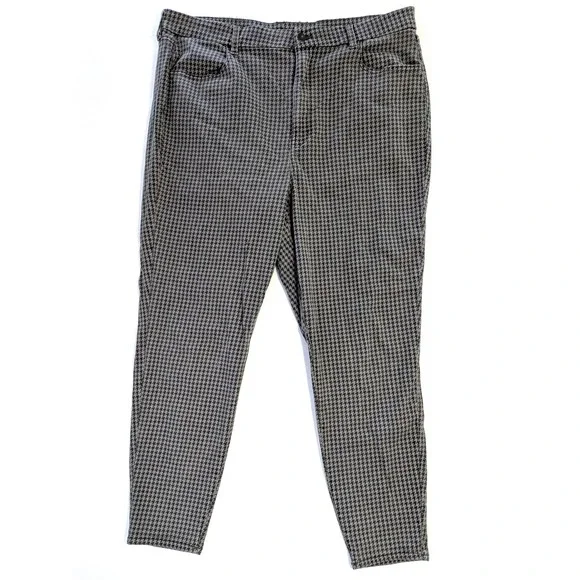 American Eagle Houndstooth Next Level Stretch Pants Women's 20 Regular B&W 39x29