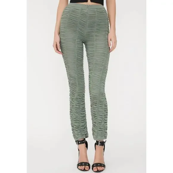 I.AM.GIA Ophelia Ruched Pants in Khaki Size S