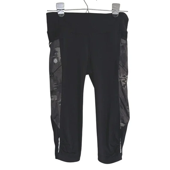 Athleta‎ Camo Women's Cropped Running Leggings Yoga Pants Pockets StretchXS