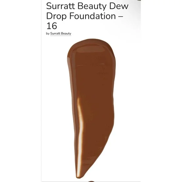 Surratt Beauty Dew Drop Foundation Shade 16 Warm‎ Brown New Sealed
