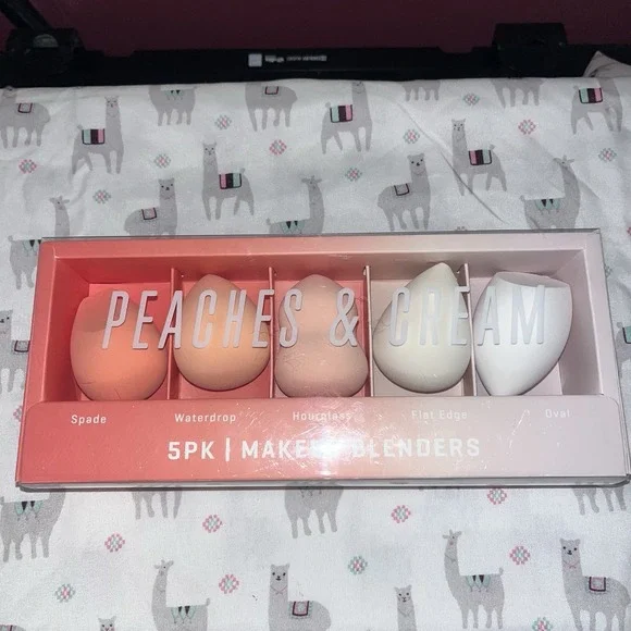 New 5 Pack Makeup Blender Sponge Set Essential Beauty Blenders‎ Peaches & Cream