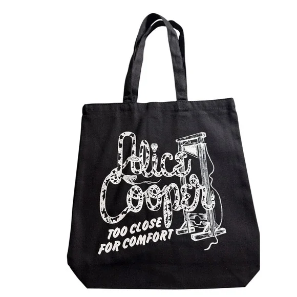 Alice Cooper Too Close For Comfort Black Tote Bag Concert‎ Merch