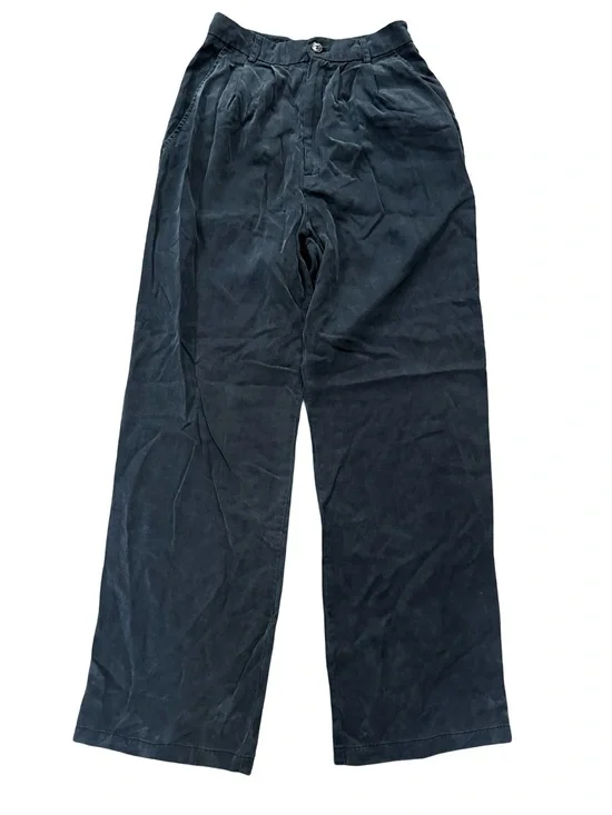 REFORMATION Charcoal Gray Pleated Dress Pants Size 2 Tencel Office Preppy