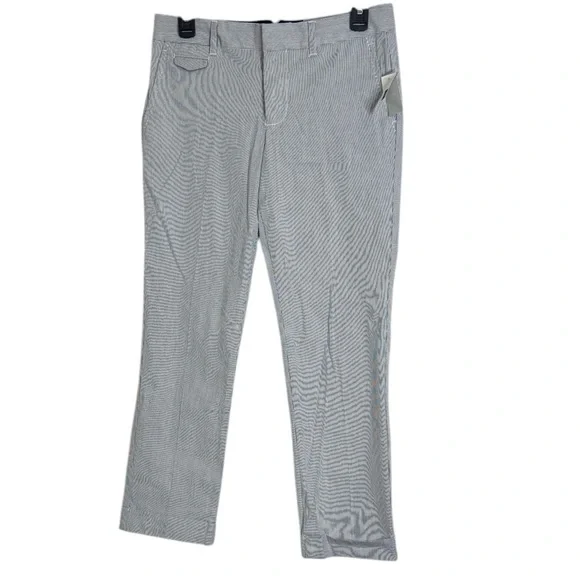 GAP Cigarette Cropped Slim Stretch Striped Low Rise Pants size 2 Japanese