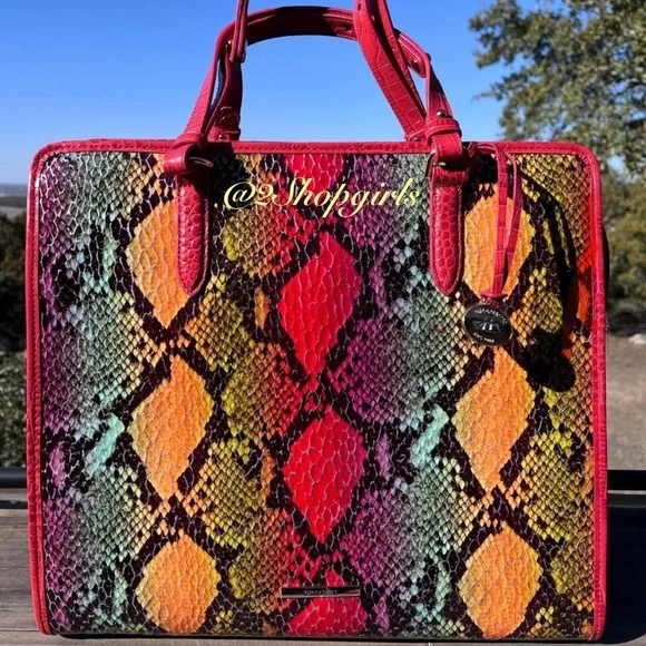 NWT RARE Brahmin SET TIA Tote and ADY Wallet in RED DRAGON EXPERIUM Melbourne
