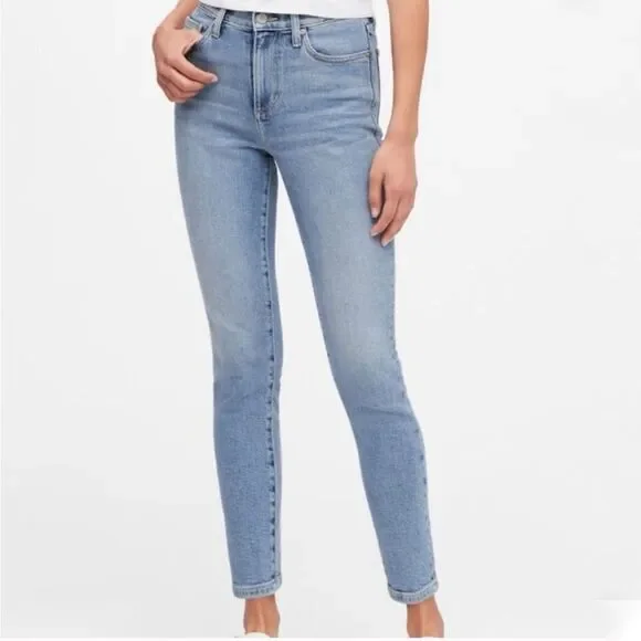 Banana Republic Petite Light Wash Ankle High-Rise Jeans