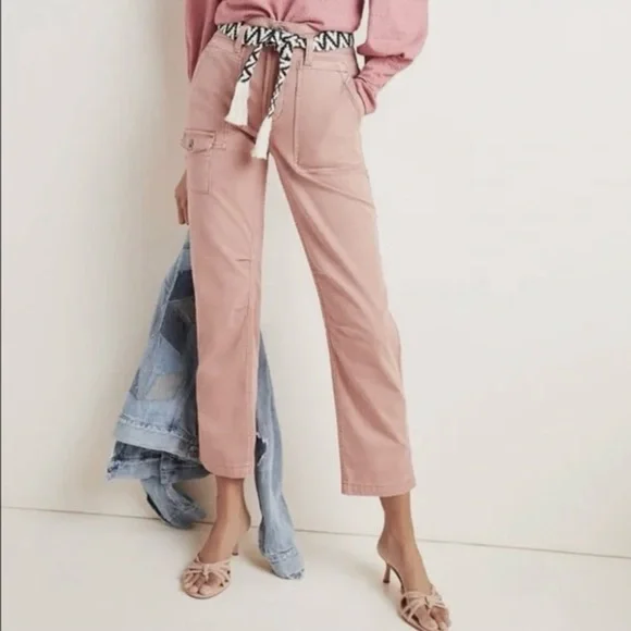 Anthropologie Wanderer Cargo Pants Women’s Size‎ 28 Pink
