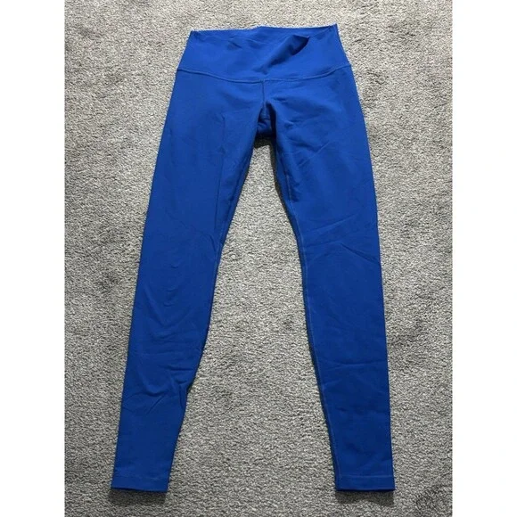 Lululemon High-Rise Leggings Blue 30” Inseam Pull On Workout Running Read