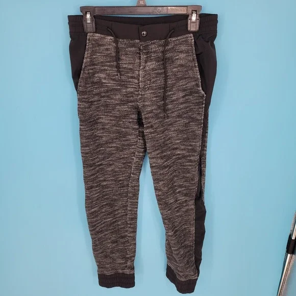 Alexander Wang Jogger Pants Womens XS Black White Marl Athleisure Knit Tapered