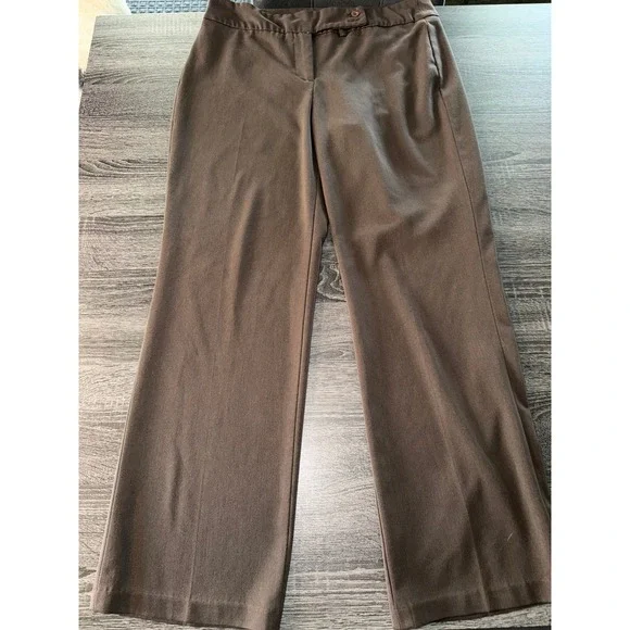 Lot of 2 Gloria Vanderbilt The Perfect Fit Dress Pants Brown Black Size 12 Women