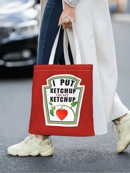 I Put Ketchup On My Ketchup Canvas Tote Bag