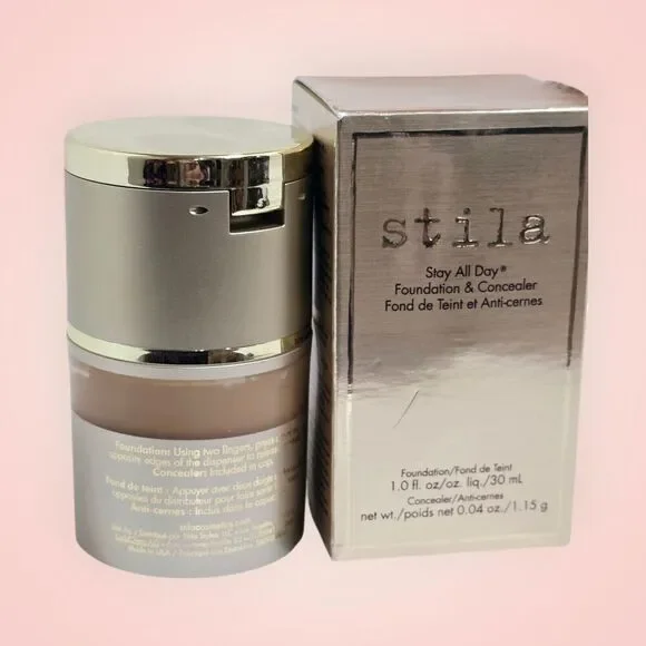 Stila Stay All Day Foundation & Concealer Brand New In Box #12 Caramel