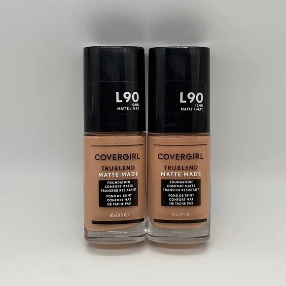Covergirl TruBlend Matte‎ Made Foundation L90 Classic Beige 1oz 2 Pack Womens