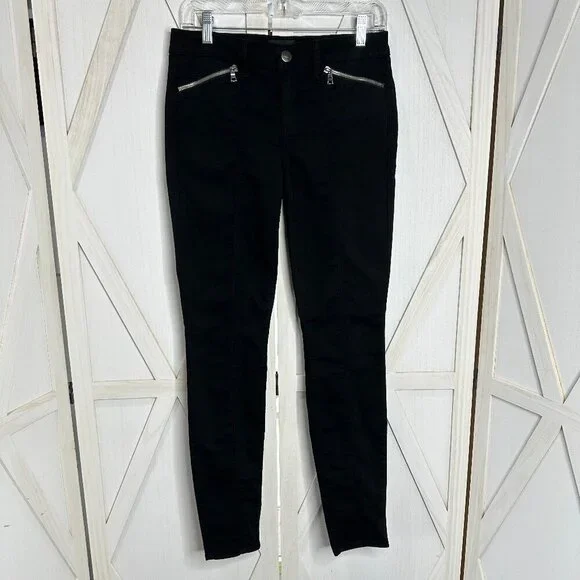 Vince Shiraz Skinny Leg Moto Pants in Black