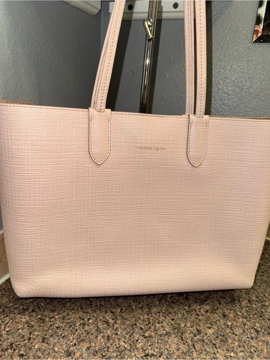 Alexander McQueen AUTHENTIC! Pale Pink Saffiano Tote EUC!