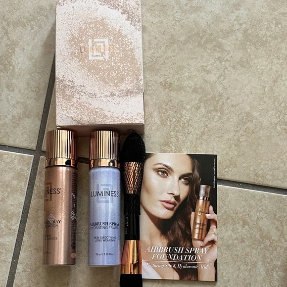 Luminess Airbrush Spray Foundation Set - Gold and Silver