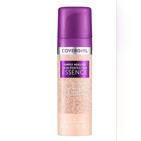 Covergirl Simply Ageless Skin Perfector Essence Foundation, 10 Fair, NEW Tinted