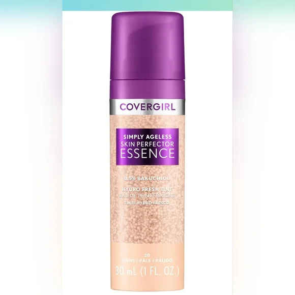 Covergirl Simply Ageless Skin Perfector Essence Foundation, 20 Light NEW SEALED