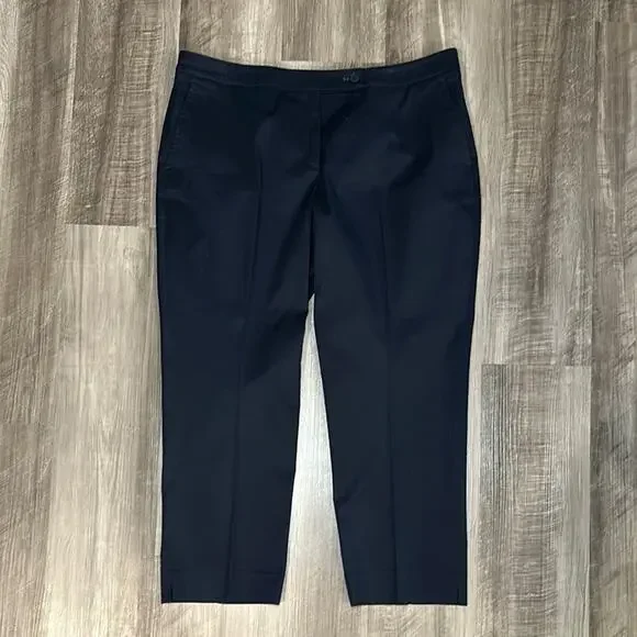Faconnable Split Hem Crop Slacks - 16