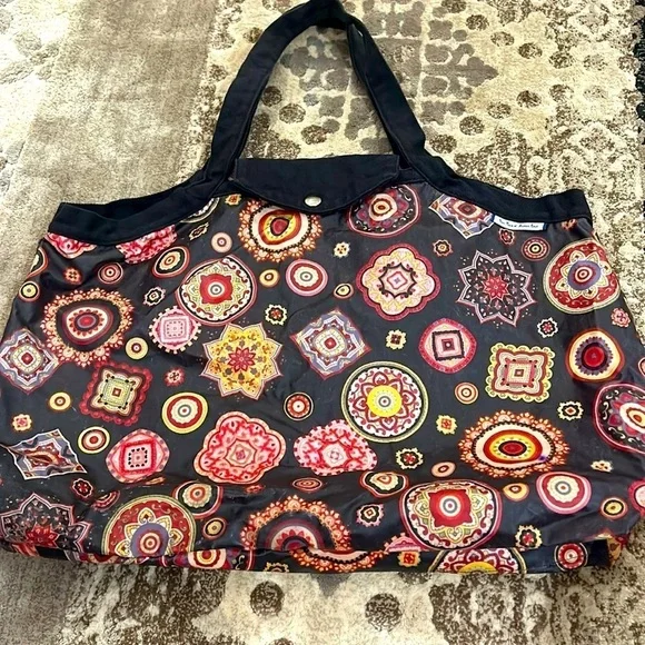 💥 2/$10 Papa Pique et Maman Coud Grand sac cabas French packable Tote Bag