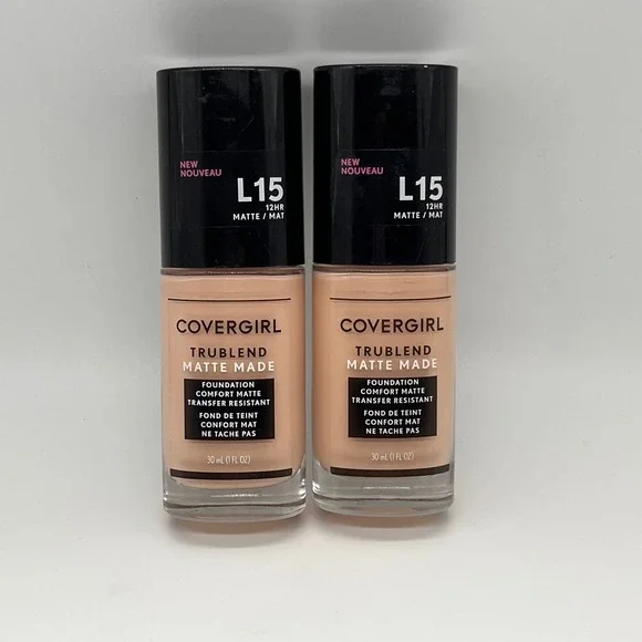 Covergirl Foundation TruBlend‎ Matte Made L15 Porcelain 1oz 2 Pack Womens