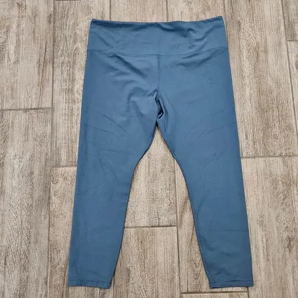 Athleta Tea‎ Dye 7/8 Tight Leggings Womens Size XL Blue High Rise Activewear Gym