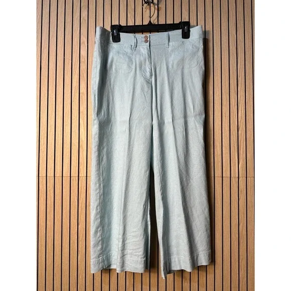 J.Jill Linen Stretch Light Blue Wide Leg Pants (Size Small, Blue, EUC)