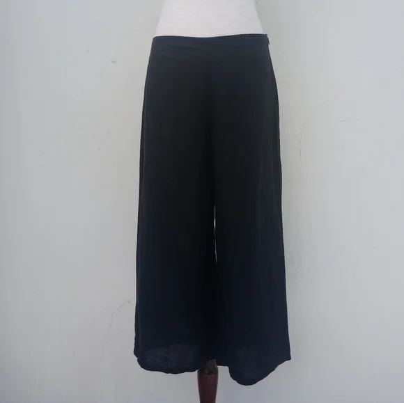 Eileen Fisher Organic Linen Wide leg Side‎ Zip