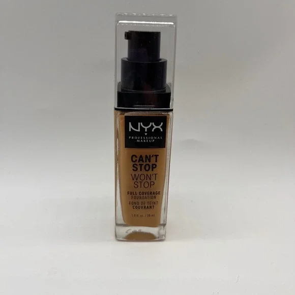 NYX Foundation Can't Stop Won't Stop‎ Full Coverage 1oz Caramel Womens