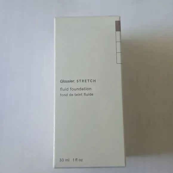 Glossier Stretch Fluid Foundation, Medium Deep 3, NIB, 1fl oz.