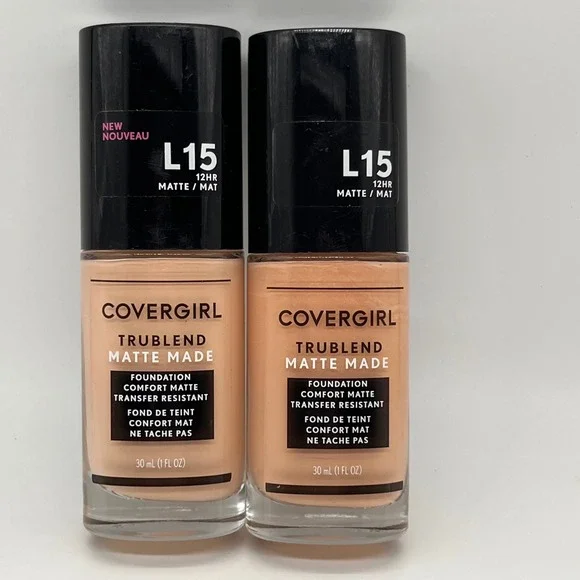 Covergirl Foundation TruBlend Matte Made L15‎ Porcelain Set Of 2 Womens