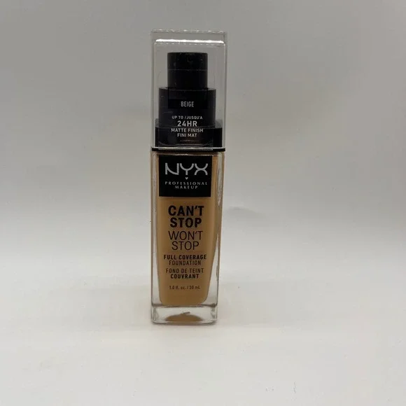 NYX Foundation‎ Can't Stop Won't Stop Full Coverage 1oz Beige Womens