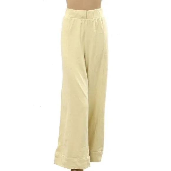 Free People Free-Est Trouser Pants Pull-On Mid-Rise Wide-Leg Cotton S 287545