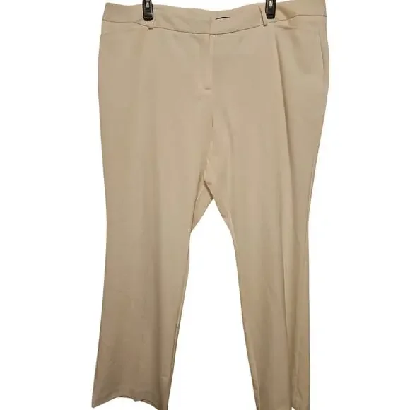 Worthington Modern Fit Women's‎ Dress Pant Wide Leg Size 24W Ivory